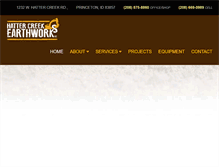 Tablet Screenshot of hattercreekearthworks.com